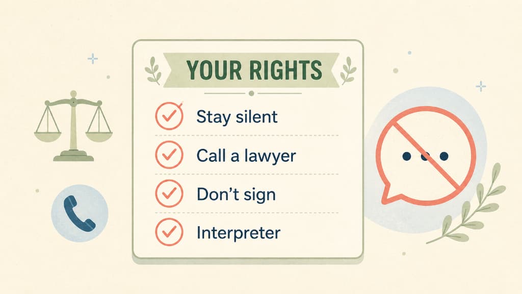 Key rights to use in the first hours after an arrest in Japan, including the right to remain silent