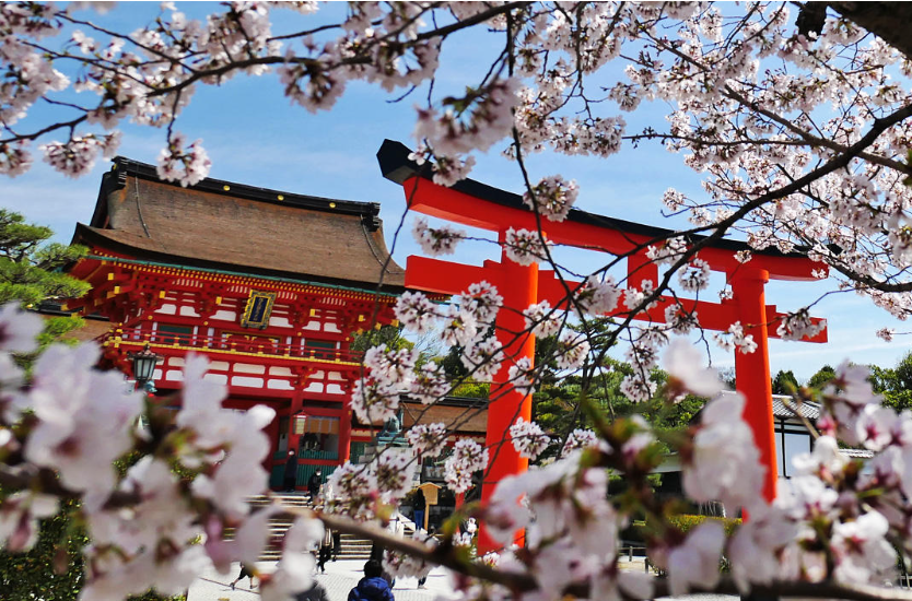 Vermilion torii gates at Fushimi Inari in Kyoto, Kansai region