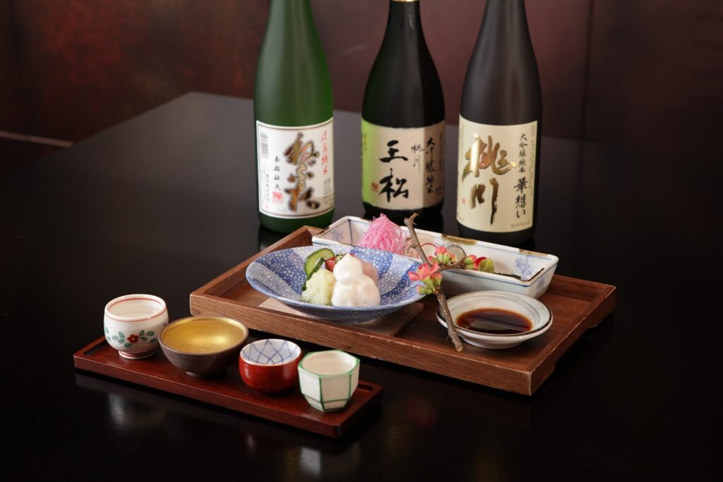 Fresh nigiri sushi served at a restaurant in Japan