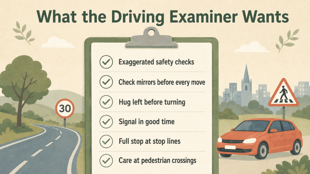 Checklist of what examiners look for in Japan's license-conversion driving test